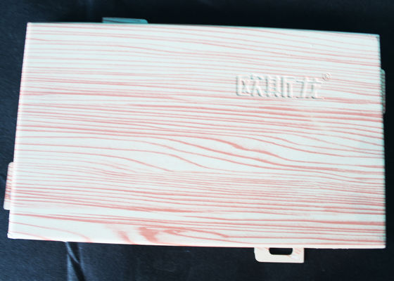 Wooden Abrasion Resistance Aluminum Wall Panels / Metallic False Ceiling 200mm X 300mm