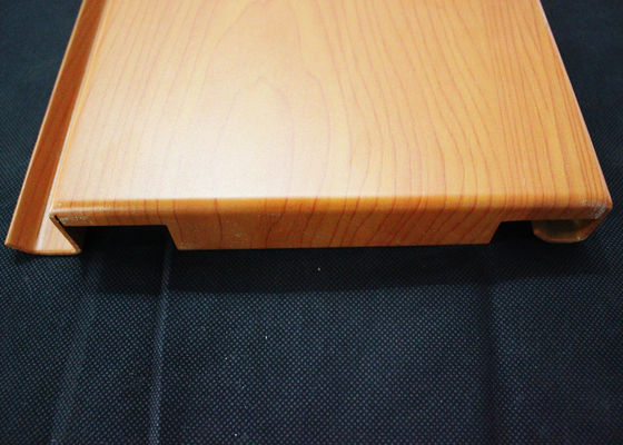 Non - Flammable Aluminum Solid Panel , Wooden Aluminium Decorative Tiles