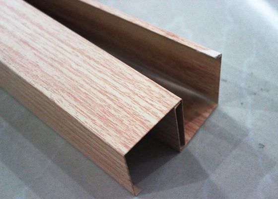 commercial U - aluminum Profile Screen Ceiling / Ceiling Ties Drop Ceiling for Station