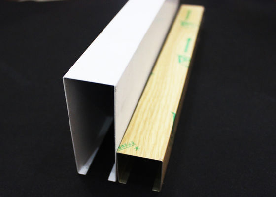 White Metal U-aluminum Profile Screen Ceiling , Hanging Ceiling Tiles