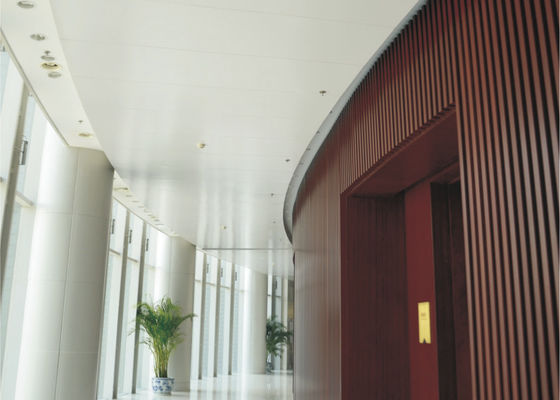 White Metal U-aluminum Profile Screen Ceiling , Hanging Ceiling Tiles