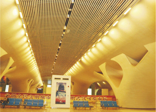 Commercial Ceiling Tiles / Suspension S - shaped Linear Blade Ceiling for Stadiums