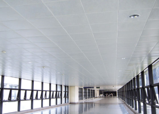 Metal Front Perforated Aluminum Acoustic Panels for Ceiling 12 x 12 Ceiling Tiles , SGS