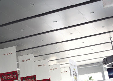 Custom Perforated Metal Ceiling Tiles Panels E Shaped For Drop Down Ceiling , Hook On