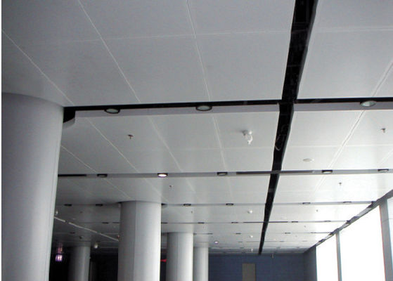 Square Perforated Metal Decorative Acoustic Ceiling Tiles Custom Coloured , ISO 9001