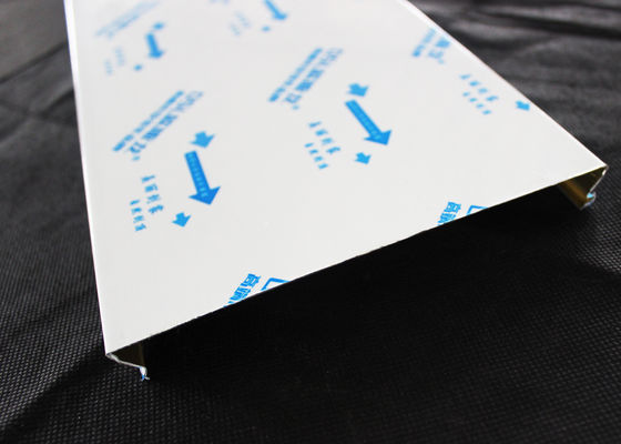 C - shaped Closed Aluminium Strip Ceiling / Acoustic Suspended Ceiling Tiles Nonwoven