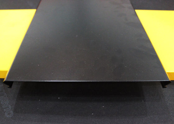 C - shaped Closed Aluminium Strip Ceiling / Acoustic Suspended Ceiling Tiles Nonwoven
