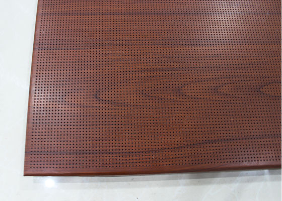 Architectural Drop Acoustic Ceiling Tiles Perforated Metal False Ceiling With Powder Coating