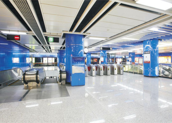 Architectural Drop Acoustic Ceiling Tiles Perforated Metal False Ceiling With Powder Coating