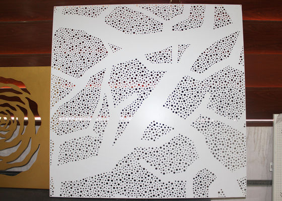 Artistic Aluminum Wall Panel / Custom Art Flowers Carved Decoration Ceiling tiles