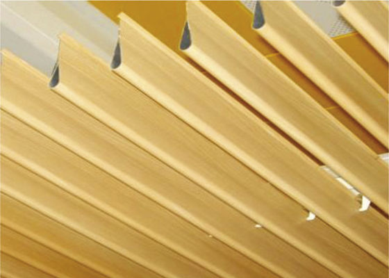 indoor Commercial Drop Ceiling Tiles / Water Drip strip Linear Metal Ceiling