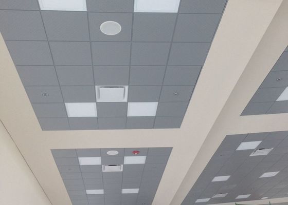 Grey Color Galvanized Steel Lay In Ceiling Tiles 605 X 605mm For Airport