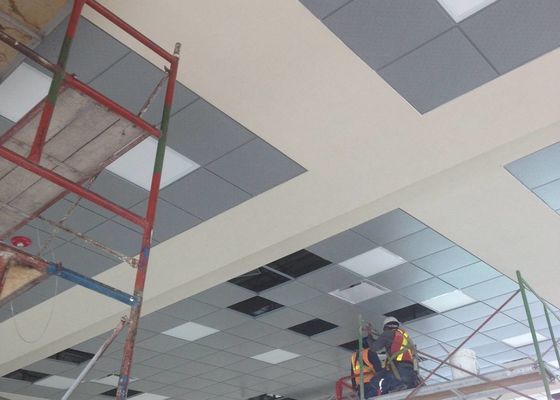 Grey Color Galvanized Steel Lay In Ceiling Tiles 605 X 605mm For Airport