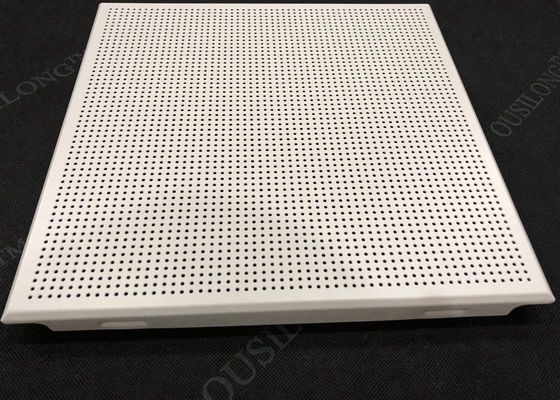 1'×1' White Color Perforation Φ2.3 Clip In Ceiling For Office Building