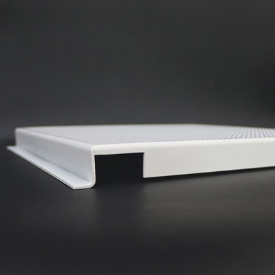 White Aluminum Perforated Hook Drop Suspended Metal Ceiling Tiles Non - Flammable