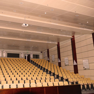 Fireproof And Acoustic Commercial Building Wood Grain Aluminum Suspended Clip In Ceiling Panel