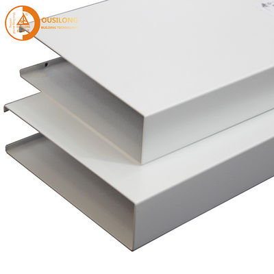 Decorative Commercial Metal Strip Aluminium / Aluminium Baffle Ceiling Panels 35mm Width 150mm Height