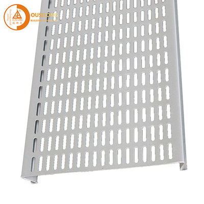 Outdoor Windproof Aluminium / Aluminum Strip Ceiling Commercial Perforated S Shape False Ceiling Panel