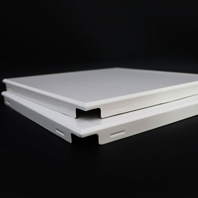 Aluminum Interior Grid Dropped Suspended Metal Ceiling Straight Edge Profile