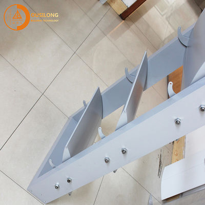 White Wall Decorative 84R Aluminum Sun Shade System Corrosion Resistance