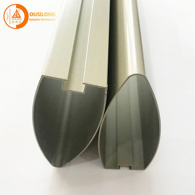 Commercial Aluminium Baffle Ceiling 1.2mm Thickness PVDF Spray Bullet Shape