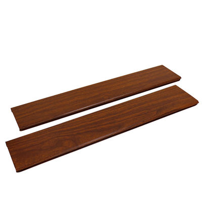 Wood Color Aluminium Strip Ceiling / Aluminium False Ceiling Windproof