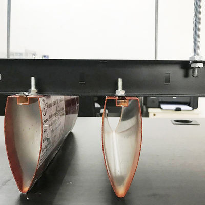 Bullet Shape Screen Aluminum Baffle Ceiling Wooden Grain For Interior Railway Station