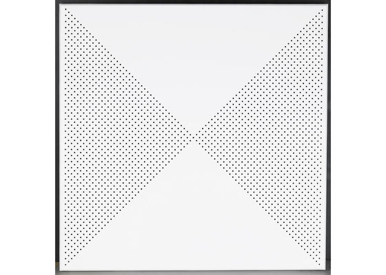 Acoustic Ceiling Tiles Perforated Suspended Panel With Fireproof Nonwoven Fabric