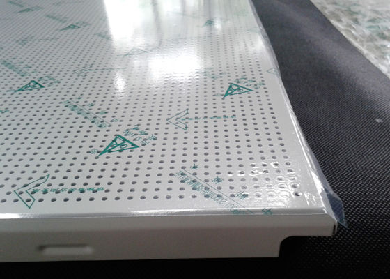 Acoustic Ceiling Tiles Perforated Suspended Panel With Fireproof Nonwoven Fabric