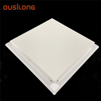 Beveled PVDF White Galvanized Steel Clip In Ceiling Panel