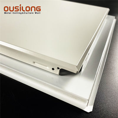 Beveled PVDF White Galvanized Steel Clip In Ceiling Panel