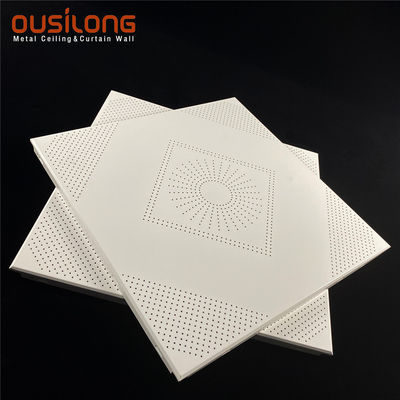 Perforated Acoustic Aluminium / Aluminum Ceiling Panel Metal Building Wall Ceiling Decorative Materials