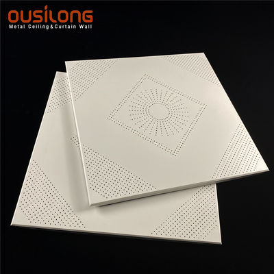 Perforated Acoustic Aluminium / Aluminum Ceiling Panel Metal Building Wall Ceiling Decorative Materials