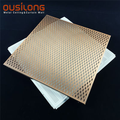 Beveled  Edge Perforated Acoustic Aluminum Clip In Ceiling