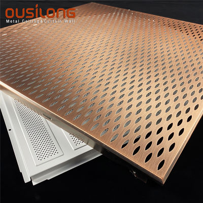 Beveled  Edge Perforated Acoustic Aluminum Clip In Ceiling