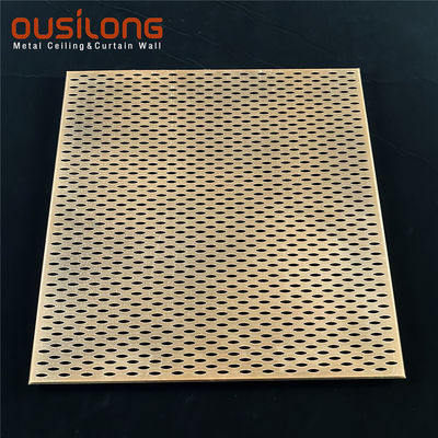 Electroplate Aluminum 0.5mm Suspended Perforated Ceiling Panel
