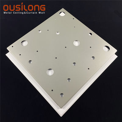 Custom Perforated Metal Aluminum 600×600 Suspended Lay in Acoustic Ceiling Tiles with Tee Bar