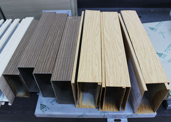 U-aluminum Profile Screen Ceiling , Linear Aluminium metal drop ceiling tiles Metallic 0.8mm