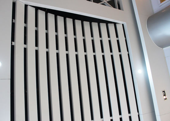 Domed Linear Metal Ceiling Aluminum Install With Curved Keel , Curved Ceiling For Station