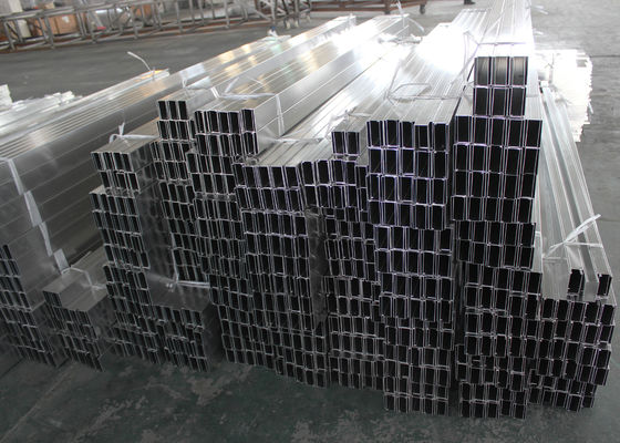 Decoration U-Aluminium Profile Screen Ceiling , Wood Like Aluminum Square Tube Ceiling