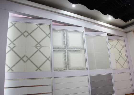 Suspended Acoustic Ceiling Tiles , Perforation Electrolytically Galvanized Sheet Steel
