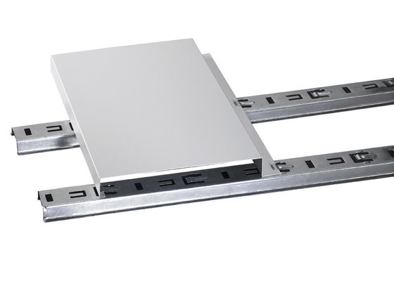 Interior Aluminium Strip Suspended Closed Ceiling Tiles for Tailor Made Metro Station Ceiling