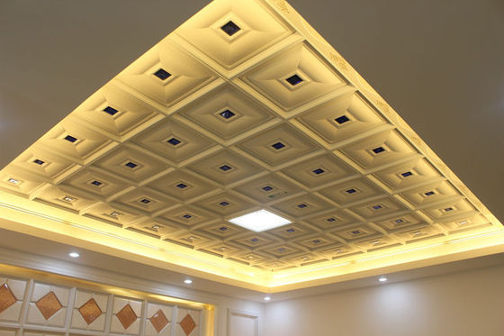 Fireproof Aluminum Artistic Ceiling Tiles 450mm x 450mm For Residential