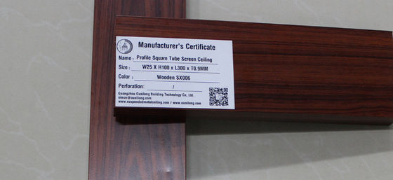 Elegant Good Effect Aluminum Baffle Ceiling / Wood Ceiling Panels