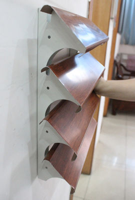 Architectural Aluminum Sun Shade Louvers Wood Grain Color Exterior Screen System