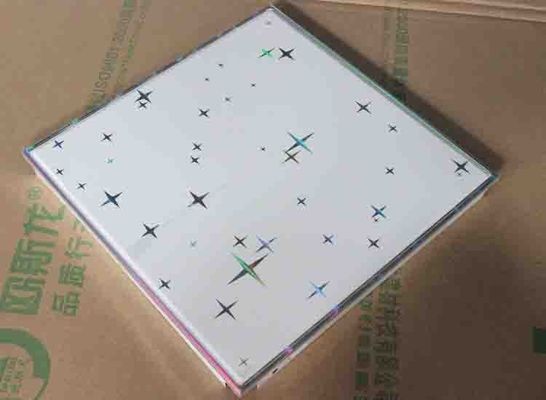 Steel Interior Artistic Ceiling Tiles 0.6mm Clip In False Frame