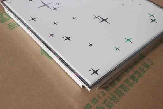 Steel Interior Artistic Ceiling Tiles 0.6mm Clip In False Frame