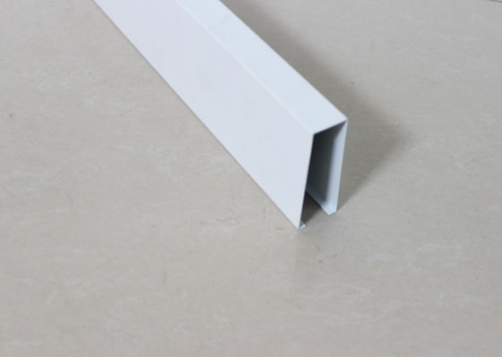 Aluminum U-shaped Commercial Ceiling Tiles Linear Drop Down Ceiling Tiles