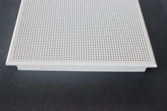 Weather Resistant Acoustical Ceiling Tiles Aluminum / Galvanized Steel White Coated