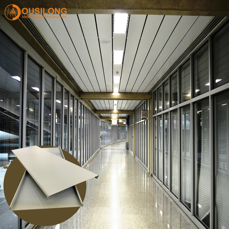 Waterproof Decorative Suspended Metal Ceiling C shaped / Rectangle ...